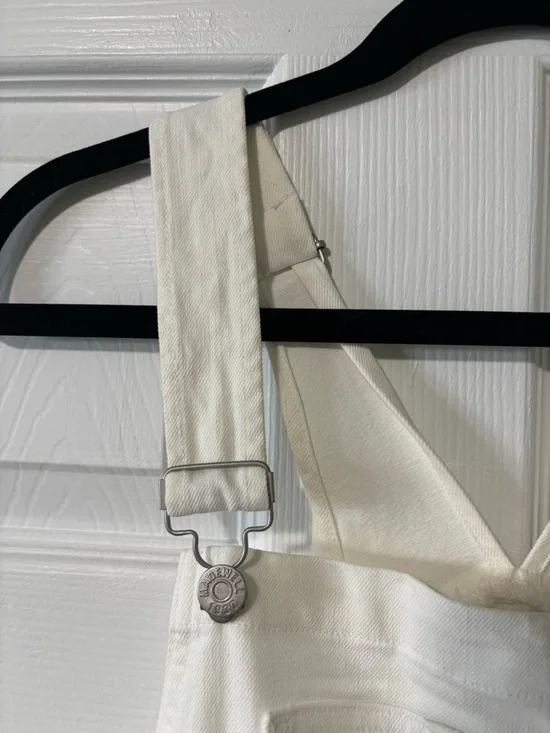 Madewell White Women's Denim Overalls - Picture 4 of 9